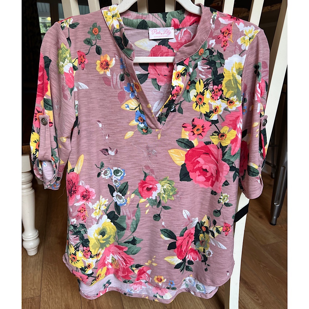 Floral Blouse, Size Medium